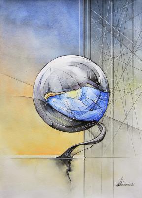 Blue Ball (Abstract Graphics). Pshenichnyi Andrey