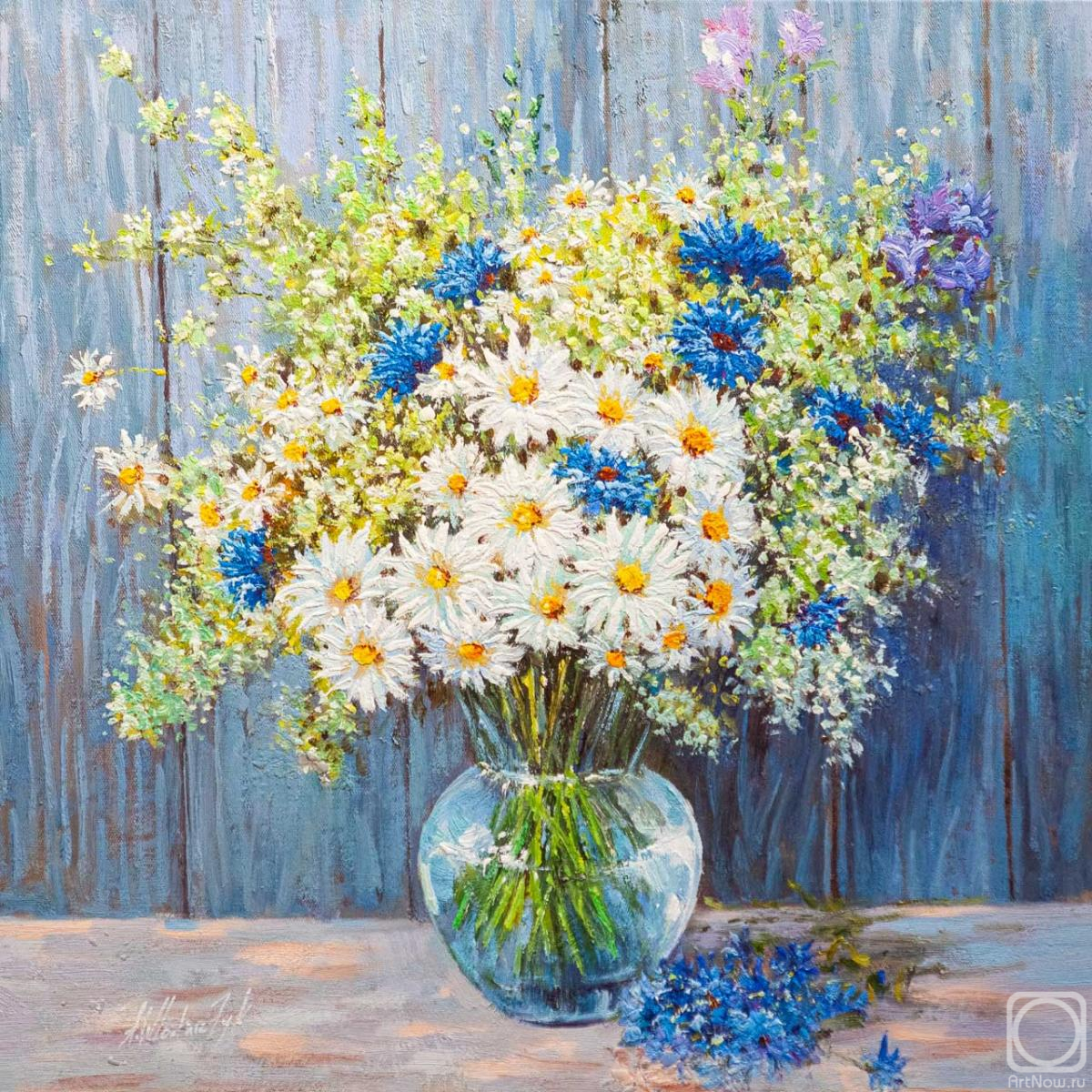 Vlodarchik Andjei. Summer bouquet. Daisies and cornflowers