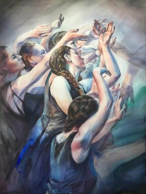 In dance (Dancing Woman Art). Veyner Nataliya