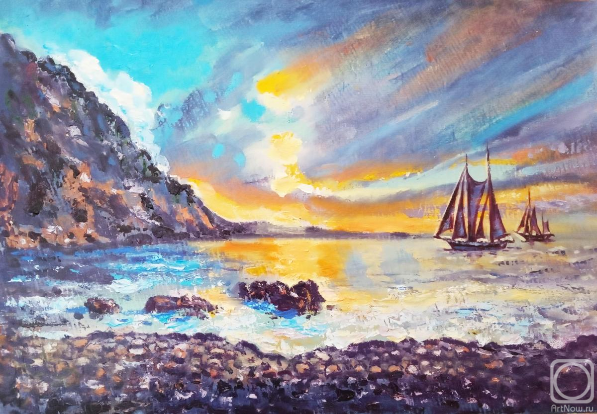 Lazareva Olga. Sunset on the sea