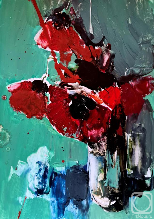 Chatinyan Mger. Poppies on Green