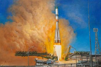 Launch of the Soyuz-2 rocket. Kamskij Savelij