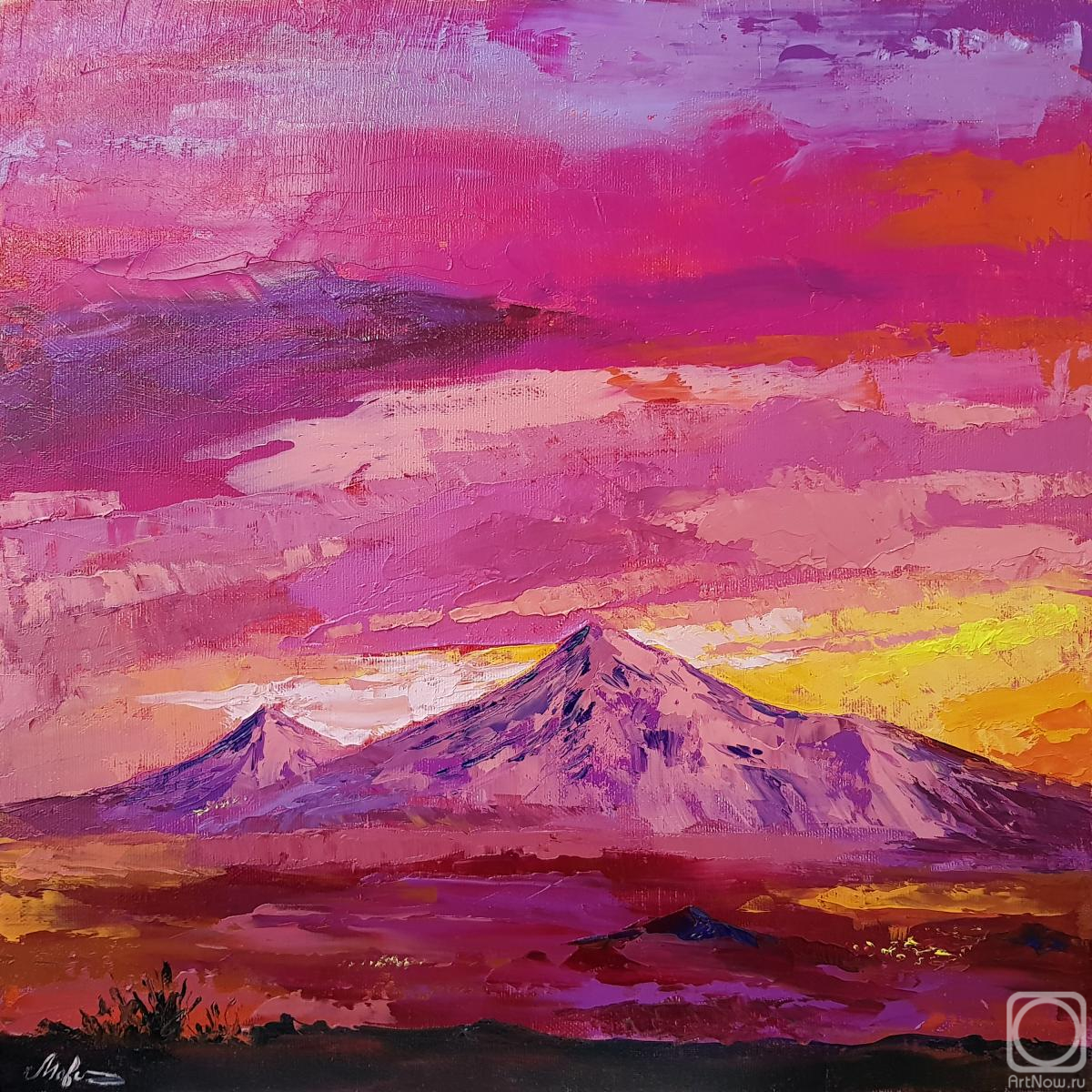 Movsisyan Tigran. Ararat on the red sunset
