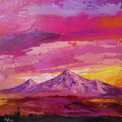 Ararat on the red sunset ( ). Movsisyan Tigran