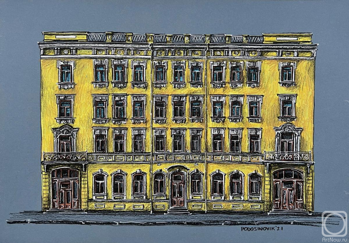 Podosinovik Sasha. Front view of a 19th century building in St.Petersburg #2
