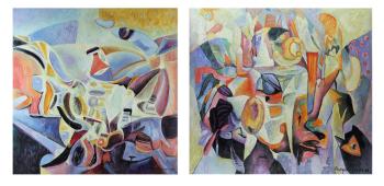 Abstraction 556(diptych) (Picasso Inspiration). Podgaevskaya Marina