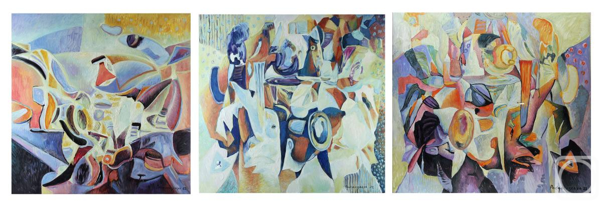 Podgaevskaya Marina. Abstraction--557-(Triptych)