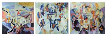 Painting Abstraction--557-(Triptych). Podgaevskaya Marina