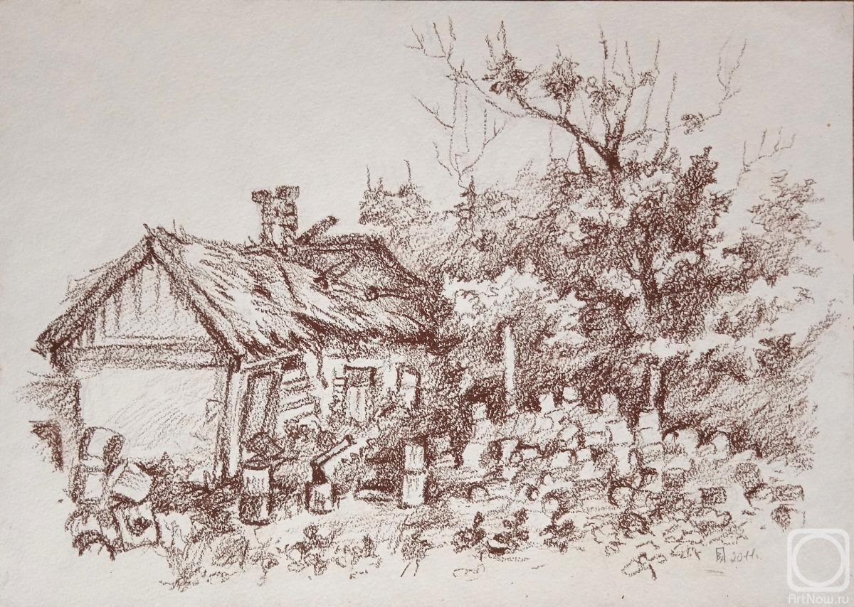 Zlobin Pavel. Cossack Kuren of the village of Yeterevskaya, Mikhailovsky District