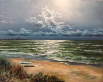 Storm-scarred green waters of the Baltic. Darvina Nelli