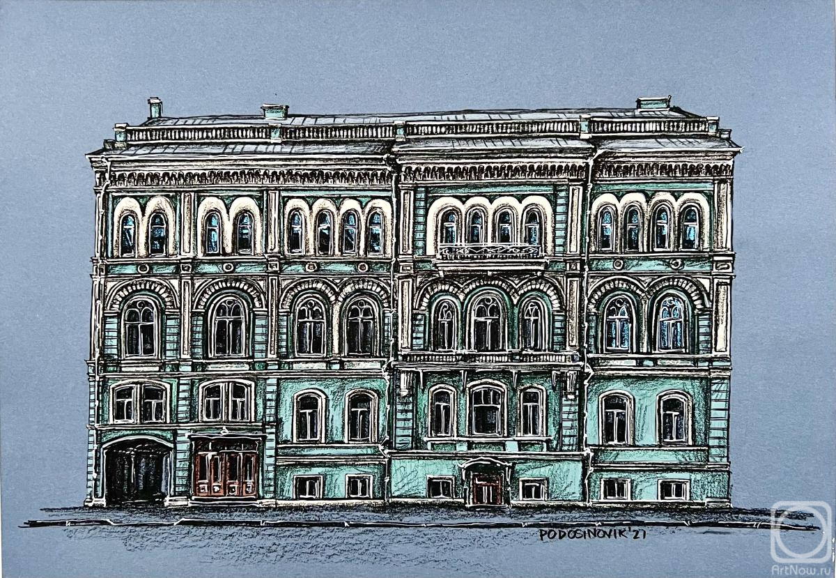 Podosinovik Sasha. Front view of a 19th century building in Saint Petersburg