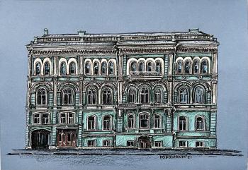 Front view of a 19th century building in Saint Petersburg. Podosinovik Sasha