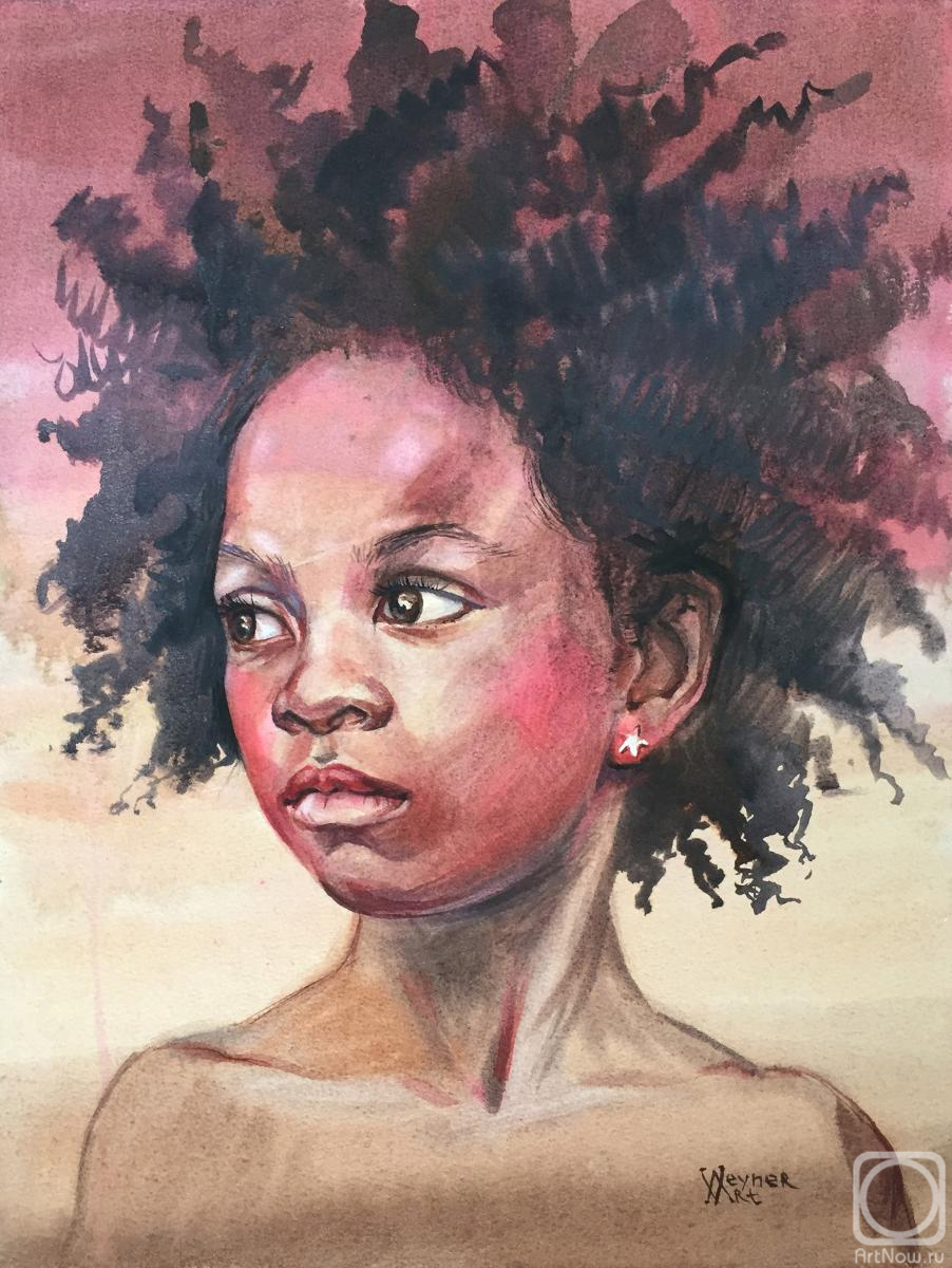 Veyner Nataliya. Portrait of a black girl