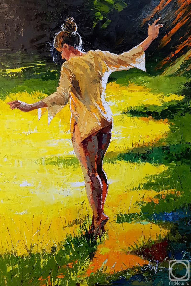 Movsisyan Tigran. Girl in the meadow