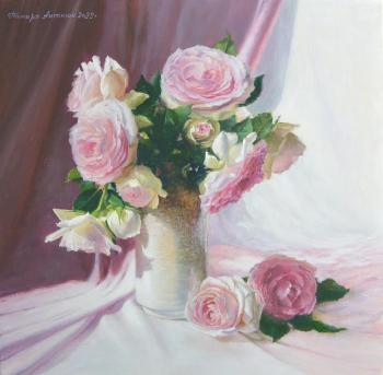 Roses from the garden (Roses In Oil From Life). Antonyuk Tamara