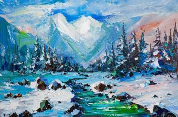 Snowy mountains (Painting Snowy Mountains). Rodries Jose