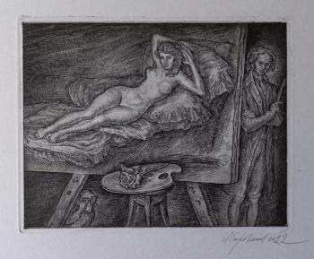 Nude Maja and Francisco Goya (). Stroganov Leonid