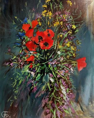 Bouquet with poppies. Stavinova-Vasileva Anastasiya
