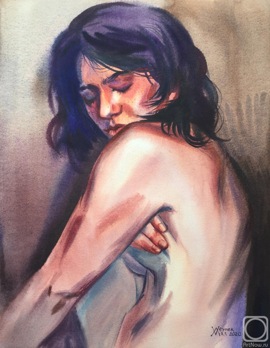 Veyner Nataliya. Morning, portrait of a naked girl