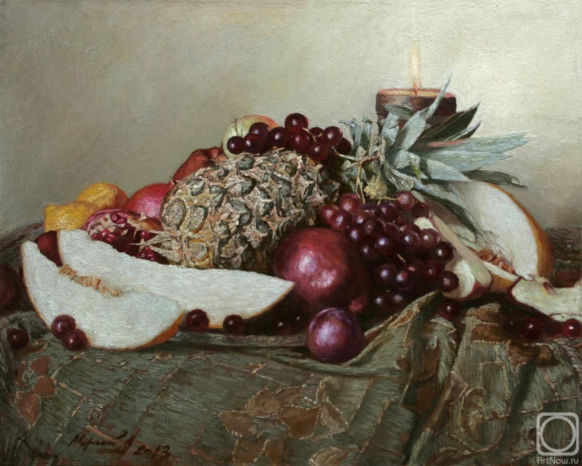 Mironov Andrey. Still life with melon and pineapple