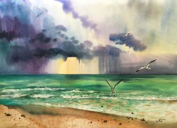 Miami beach (Miami Beach Painting). Veyner Nataliya