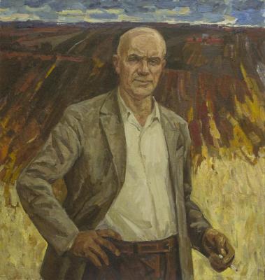 Portrait of the hero of social work Borodulya Mikhail Ivanovich