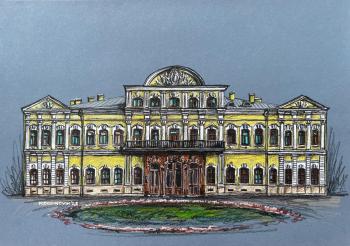 Front view of an 18th century building in St.Petersburg #6 (Detailed). Podosinovik Sasha
