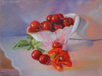 Poppy and cherry. Kudryashov Galina