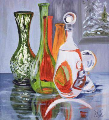 Glass still life (Glass Vases). Polischuk Olga