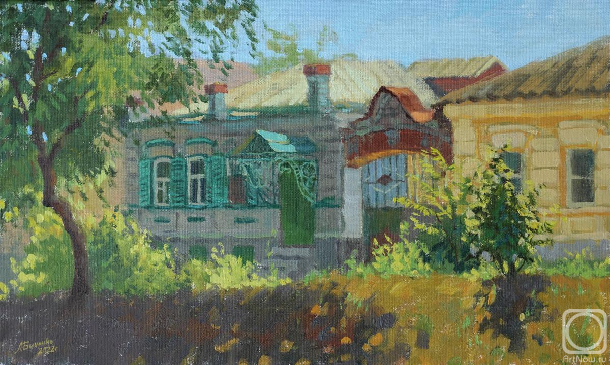 Bychenko Lyubov. Gray house in Lengorodka, Rostov-on-Don