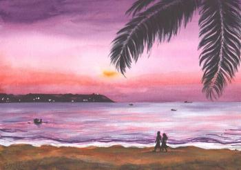 Romantic sunset (A Walk Along The Shore). Gavrilova Yuliya