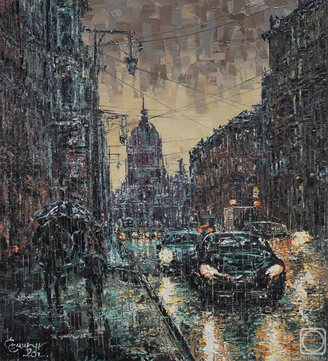 Smirnov Sergey. Night rain in St. Petersburg