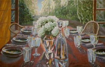 The traditions of family dinners (Still Life In The Landscape). Polischuk Olga