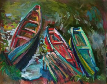 Boats on the Trubezh River. Konyaeva Olga