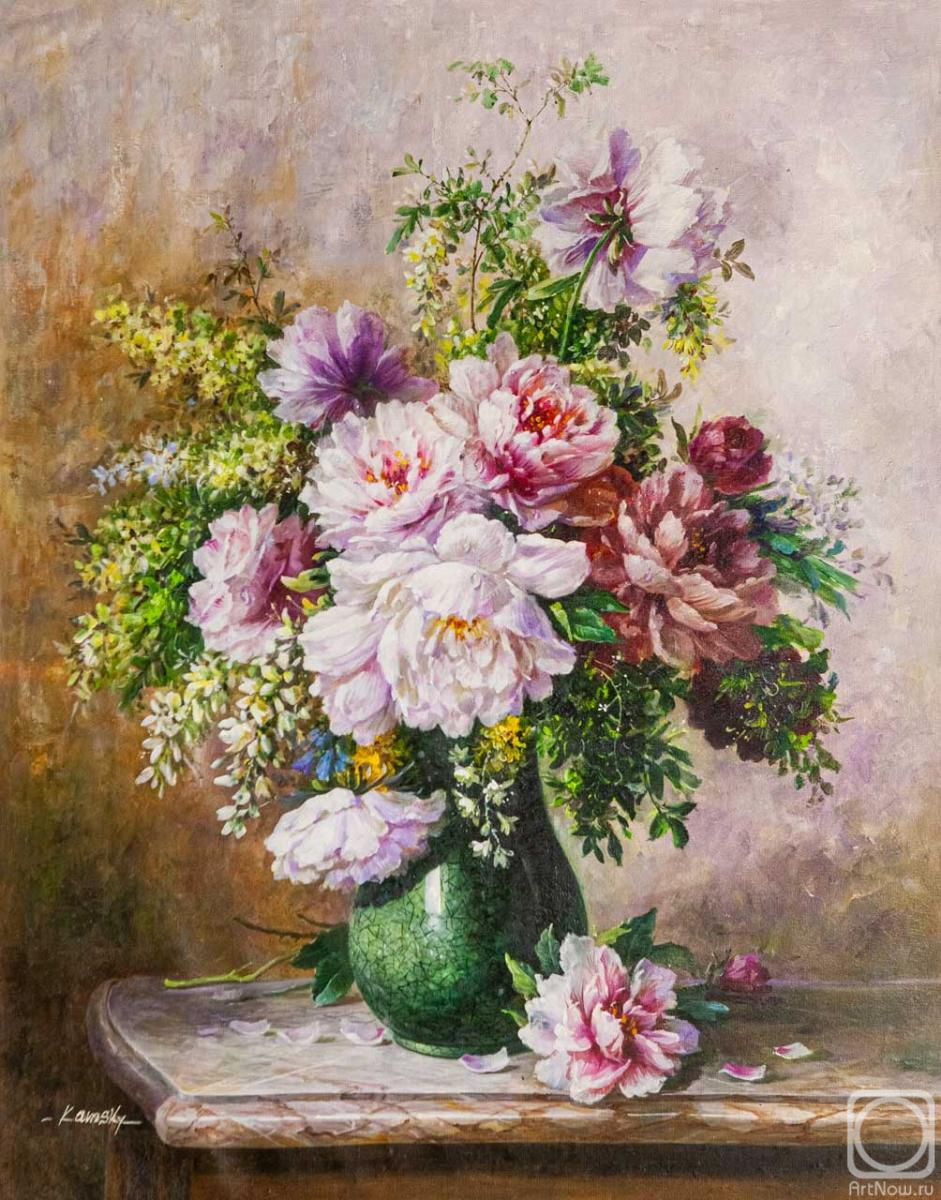 Kamskij Savelij. Bouquet of peonies