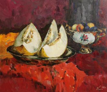 Painting Still life with the melon. Malykh Evgeny