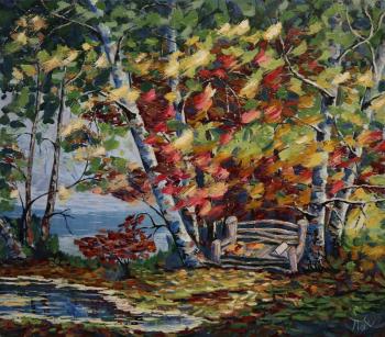 Autumn landscape by the river. Polischuk Olga