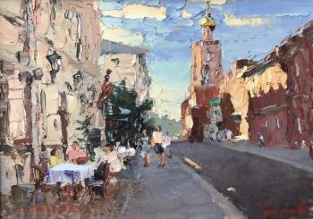 Summer on Petrovka (Painting A Summer Cafe). Poluyan Yelena