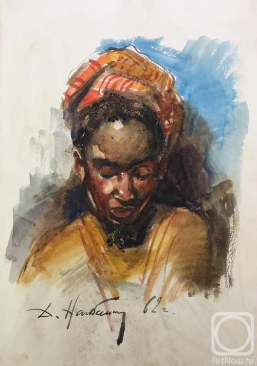 Nalbandyan Dmitriy. Watercolor sketch of a woman's head