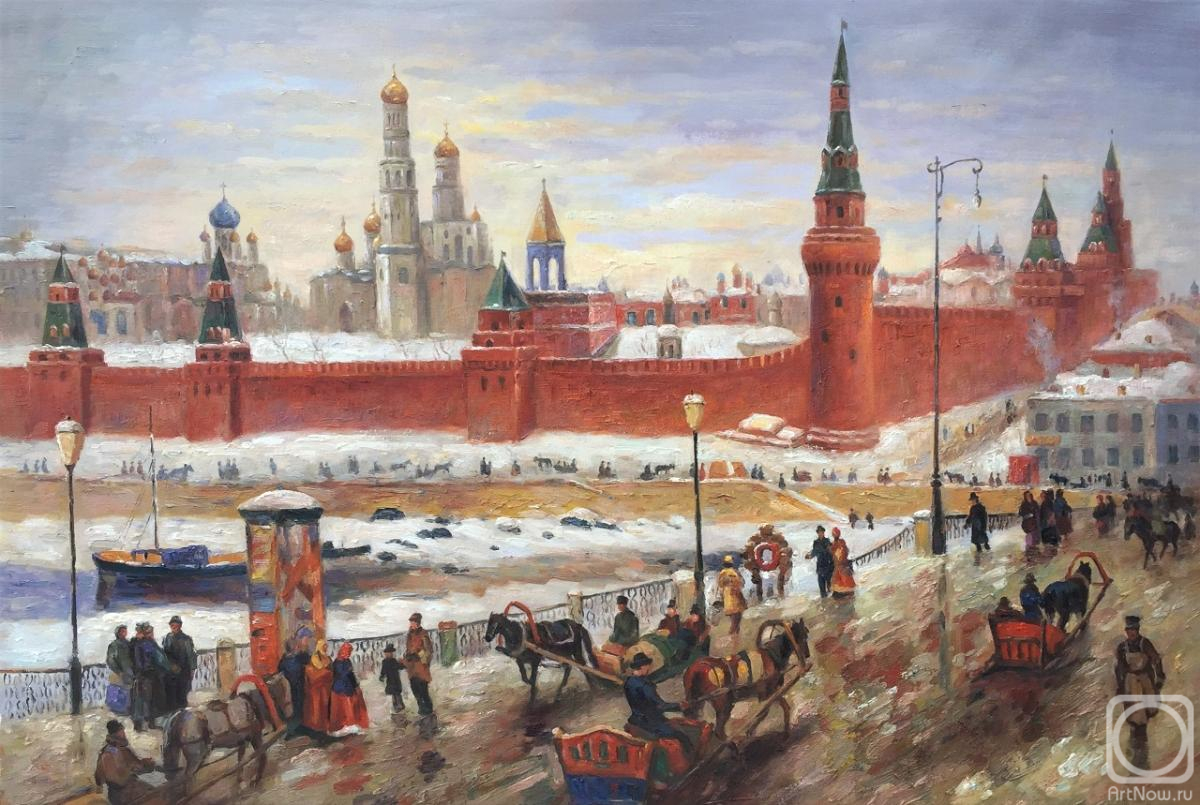Kamskij Savelij. Copy of Konstantin Yuon's painting. Old Moscow
