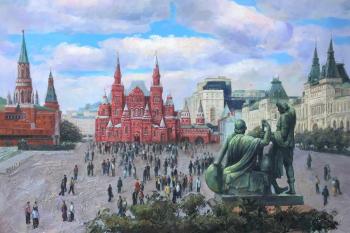 In the very heart of Moscow. View of the Historical Museum and the monument to K. Minin and D. Pozharsky. Kamskij Savelij