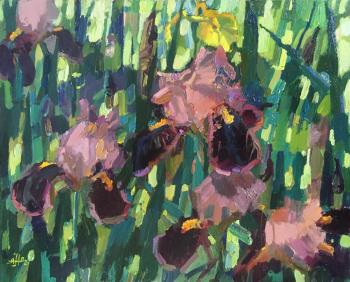    (Irises In The Garden).  