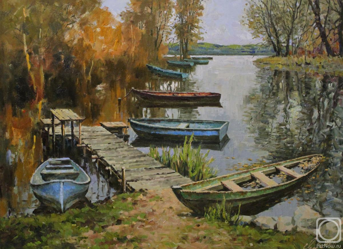 Malykh Evgeny. Autumn. The boats