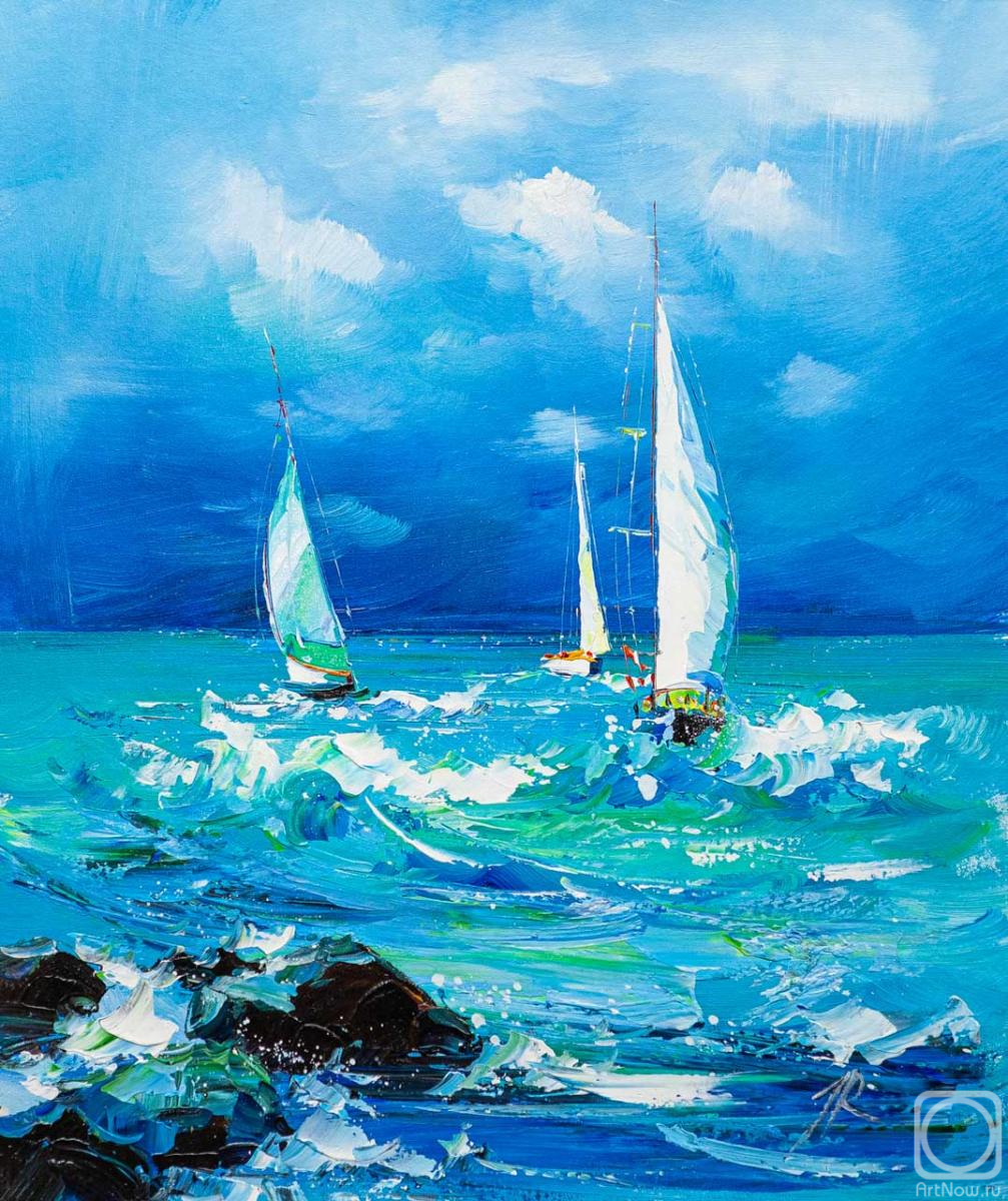 Rodries Jose. Yachts in the turquoise sea
