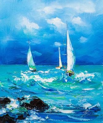 Yachts in the turquoise sea. Rodries Jose