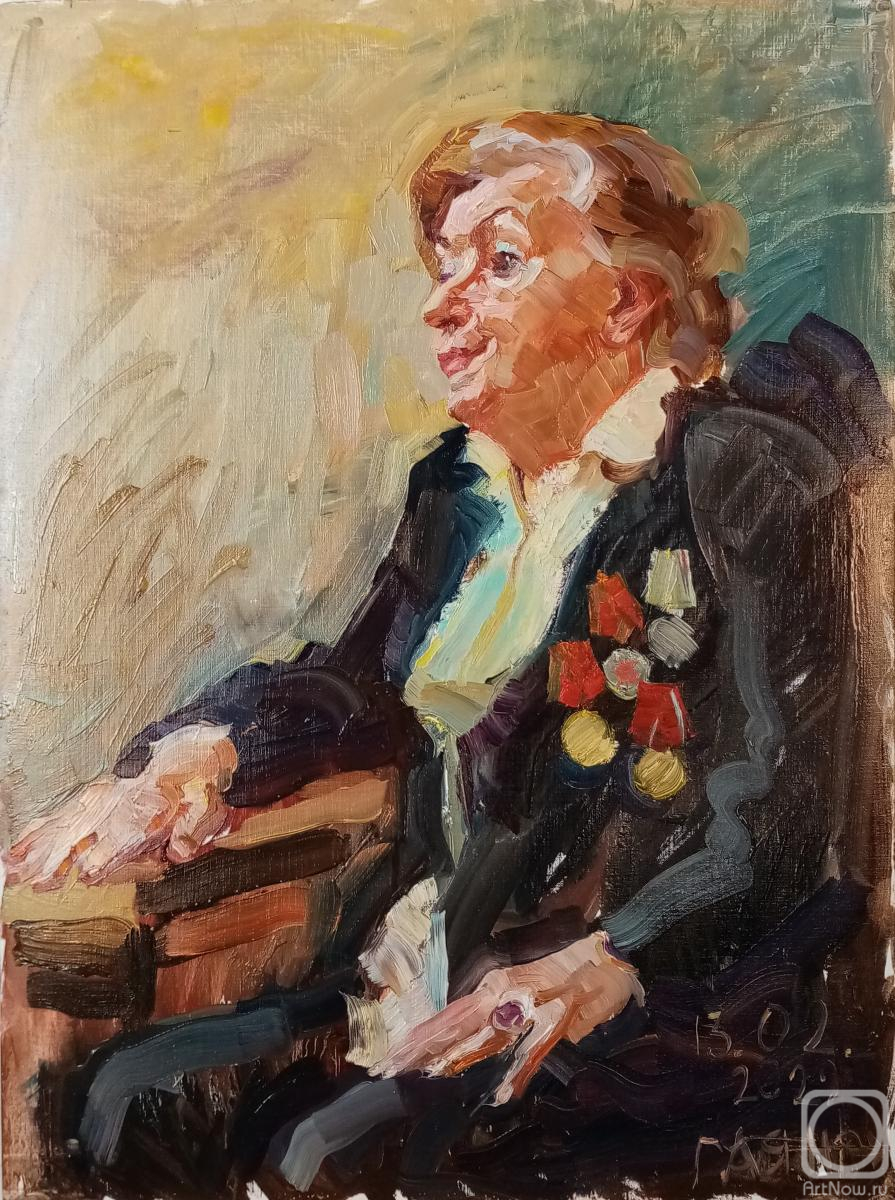 Dobrovolskaya Gayane. Portrait of a veteran of labor, from nature