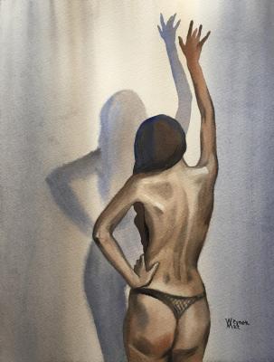 The game. The woman from the back (Human Figure Drawing). Veyner Nataliya