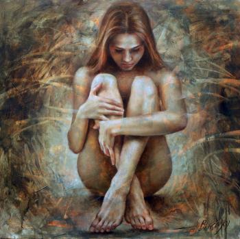 Silence (Nude Girl Oil Painting). Braginsky Arthur