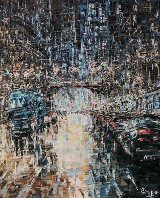 Painting Metropolis lights. Smirnov Sergey