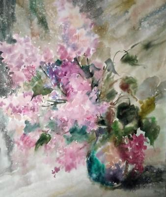 Lilac bush. May mood (Wet Painting). Aleksandrov Aleksandr